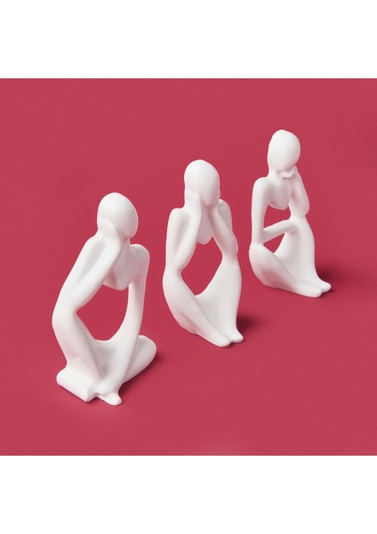 Deco Human 3'lü Biblo - Beyaz modelleri