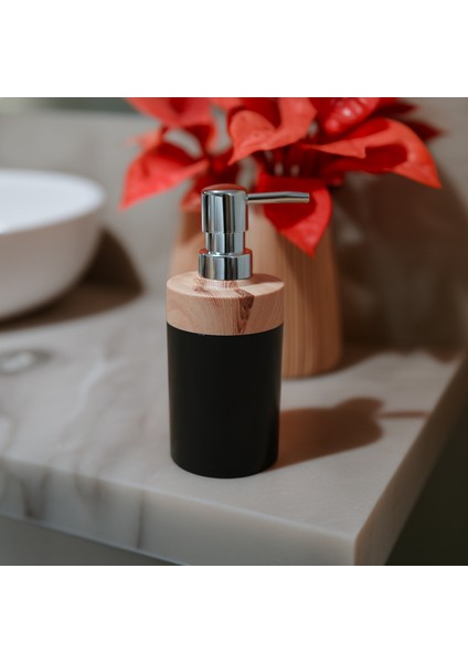 Bambu Görünümlü Siyah Sıvı Sabunluk modelleri