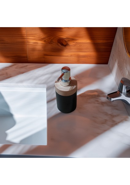 Bambu Görünümlü Siyah Sıvı Sabunluk fırsatları