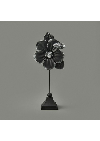 Deco Fiore Dekor - Siyah / Gümüş - 32 cm