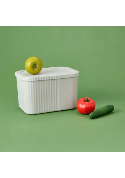 Kapaklı Midi Boy Kutu - Gri - 6 Lt