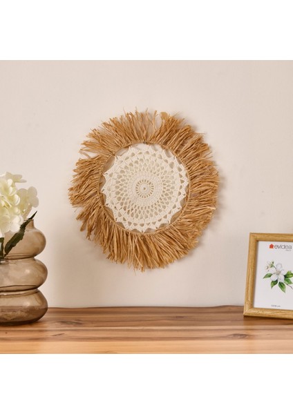 Deco Boho Dekoratif Süs - Bej - 40 cm