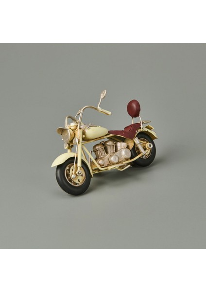 Home Dekoratif Motosiklet - Beyaz - 20X12 cm