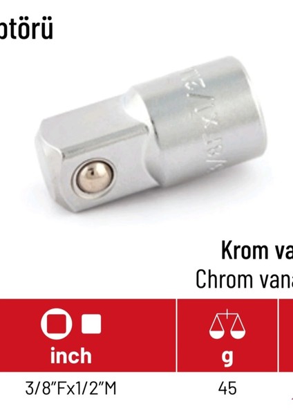 Lokma Adaptörü (3/8 - 1/2)