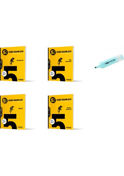 5.sınıf Matematik Fen Bilimleri Türkçe ve Sosyal Soru Bankası (Yeni Müfredat)