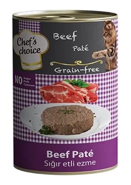 Chefs Choice Kıyılmış Sığır Etli Yetişkin Konserve Kedi Maması 400 gr