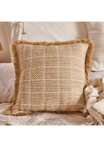 Soft Palm Breeze Jüt Görünümlü Kırlent - Kahverengi - 45X45 cm fiyatları