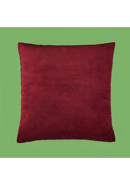 Soft Shiney Kırlent - Bordo - 40X40 cm