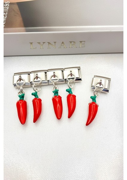 Italyan Kapya Biber Charm Bileklik Charmı Kırmızı Biber Model 1 Adet fiyatları