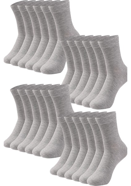 24'lü Erkek Pamuklu Düz Uzun Çorap – Ter ve Koku Önleyici