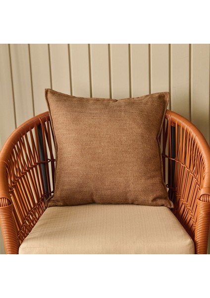 Soft Palm Breeze Haris Kırlent - Kahverengi - 45X45 cm