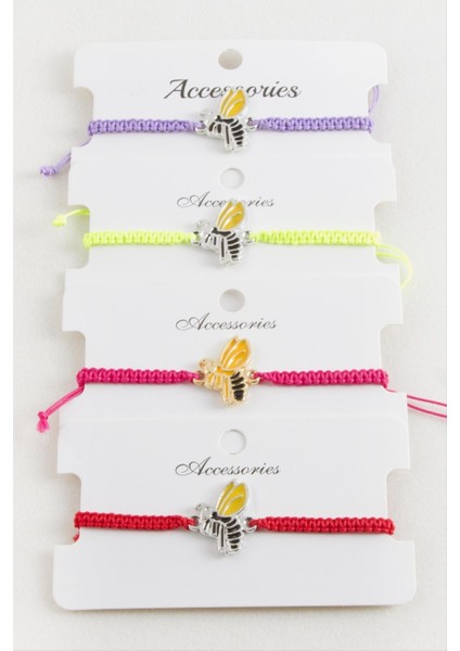 Arı Makrome Örgülü Bileklik