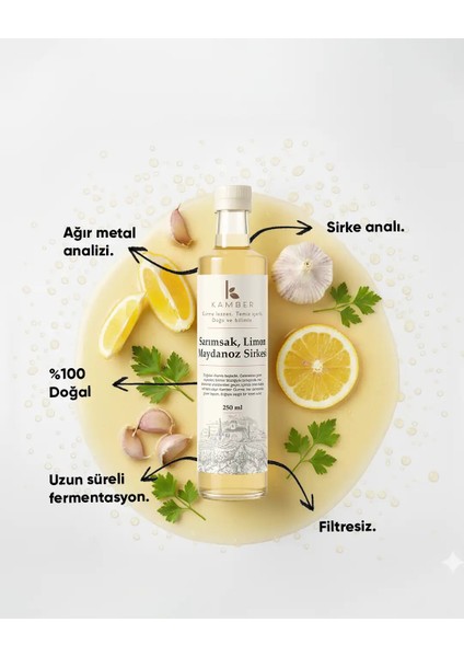 SARIMSAK-LIMON-MAYDANOZ-250ML (24 Ay Dinlendirilmiş)