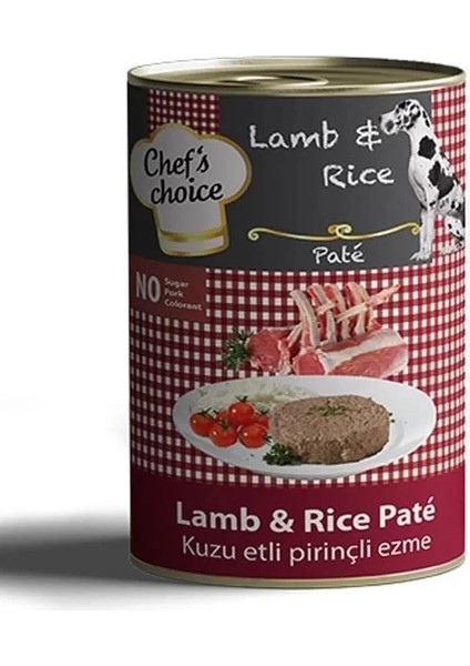 Chefs Choice Kıyılmış Kuzulu Yetişkin Köpek Konservesi 400 gr
