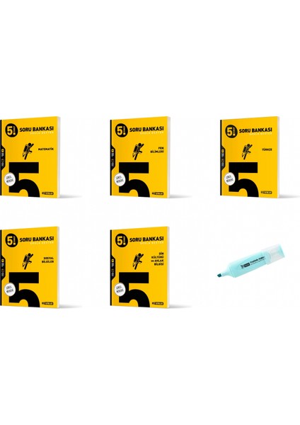 5.sınıf Matematik Fen Bilimleri Türkçe Sosyal Din Soru Bankası (Yeni Müfredat)
