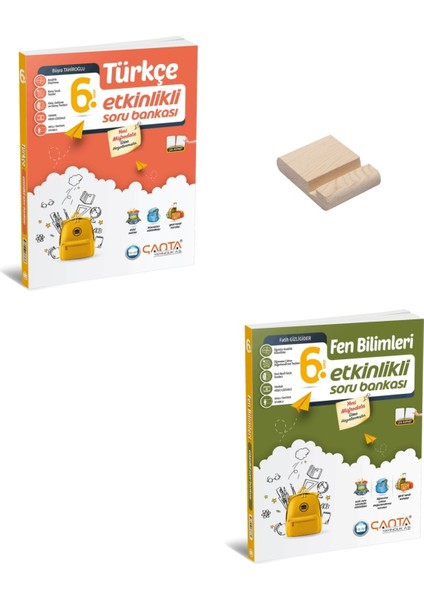 6. Sınıf Türkçe ve Fen Bilimleri Etkinlikli Soru Bankası + Telefon Standı