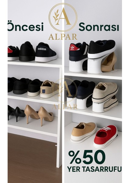 9 Adet Beyaz Ayakkabı Rampası Yer Tasarrufu Kokusuz Modern Ayakkabı Organizeri Ayakkabı Standı fırsatları