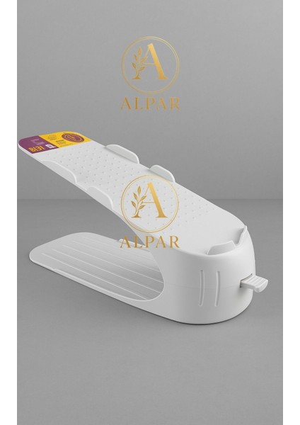 9 Adet Beyaz Ayakkabı Rampası Yer Tasarrufu Kokusuz Modern Ayakkabı Organizeri Ayakkabı Standı