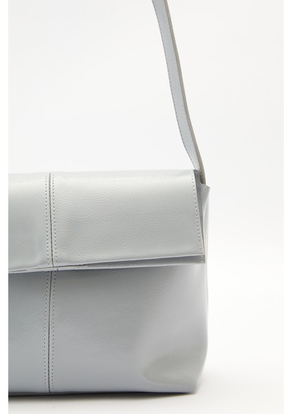 Kapaklı Deri Çanta Mavi indirimleri