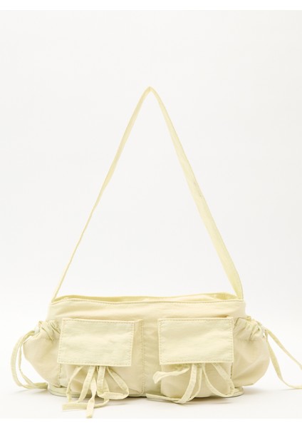 Cep Detaylı Bağcıklı Çanta Sarı fırsatları
