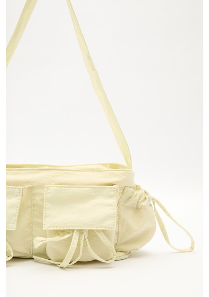 Cep Detaylı Bağcıklı Çanta Sarı indirimleri