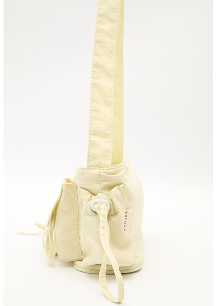 Cep Detaylı Bağcıklı Çanta Sarı