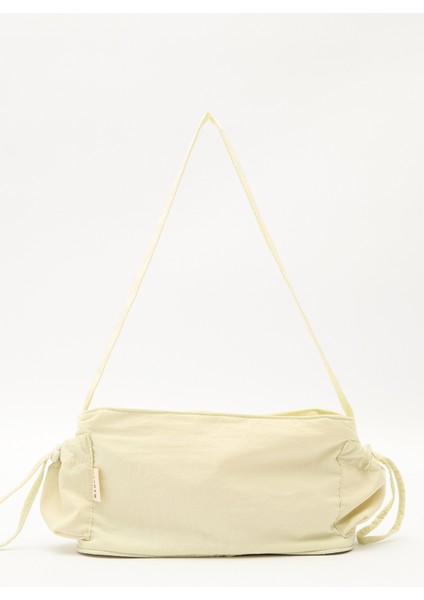 Cep Detaylı Bağcıklı Çanta Sarı