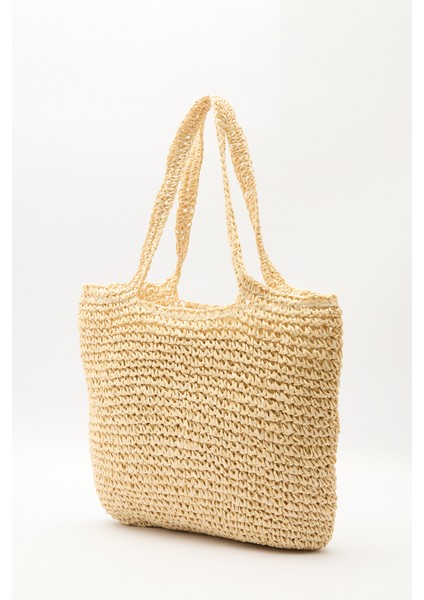 Medıum Hasır Kol Çantası Bej modelleri