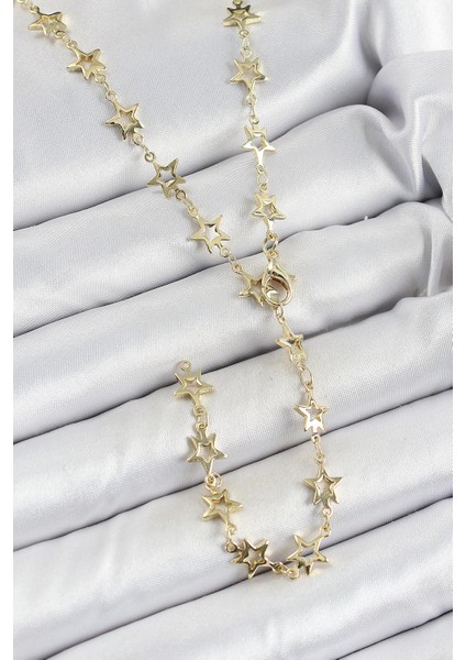 Pirinç Gold Renk Yıldızlı Kadın Y Kolye fiyatları