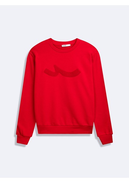 DIFODI NEW Logolu Yuvarlak Yaka Sweatshırt