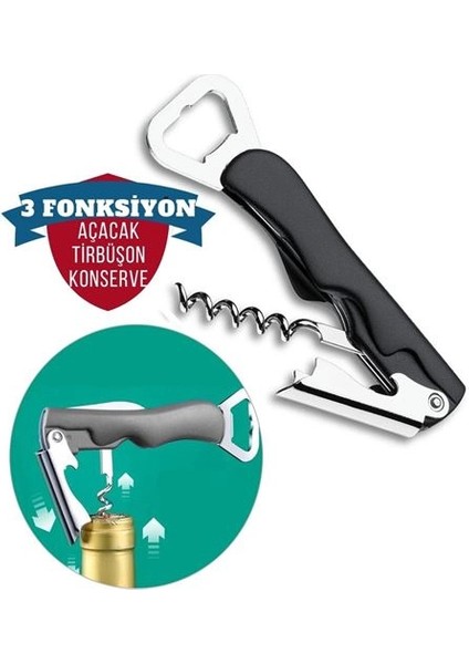 Hsnet Açacak Tirbüşon Seti 3 Fonksiyon Trevor Deisgn