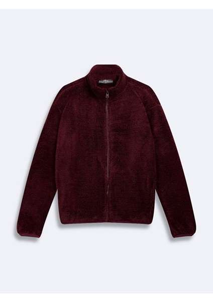 Fermuarlı Polar Kırmızı Hırka