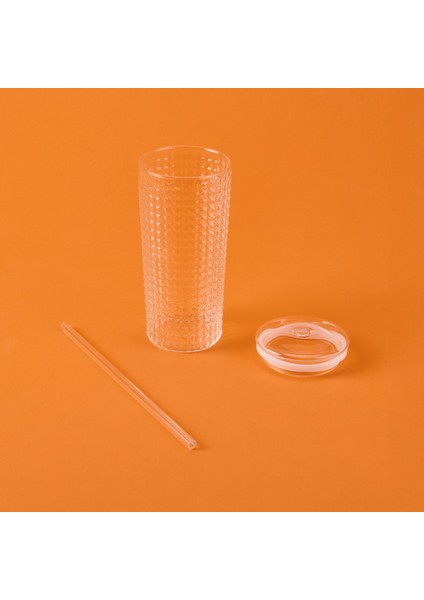 Pipetli Cam Bardak - Şeffaf - 550 ml modelleri