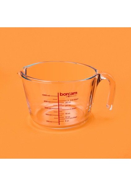 Borcam Ölçü Kabı - Şeffaf - 1 Lt