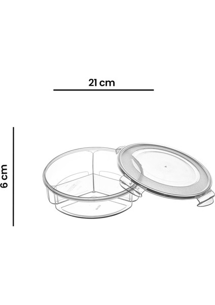 Fresh Box Yuvarlak Bölmeli Saklama Kabı - 1350 ml fiyatları