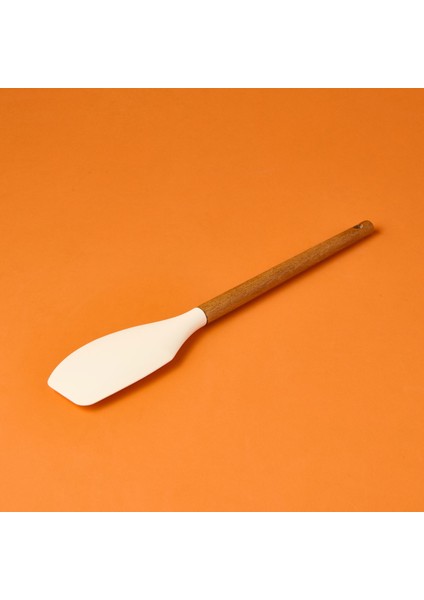 Ahşap Saplı Silikon Spatula - Krem / Kahverengi modelleri