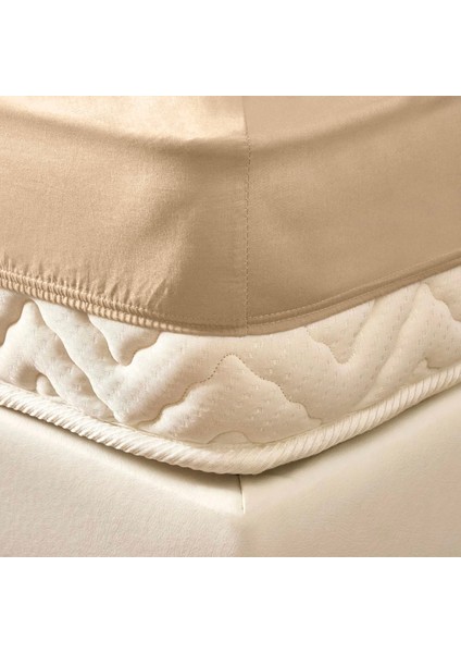 Soft Penye Çift Kişilik Lastikli Çarşaf - Bej - 160X200 cm fiyatları