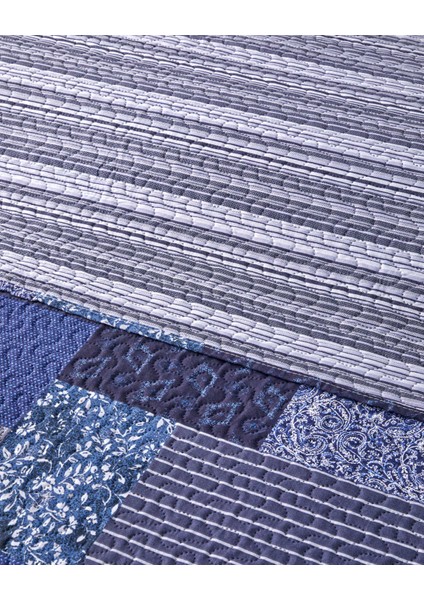 Bleublanc Patch Tek Kişilik Çok Amaçlı Örtü 160X220 cm Mavi fırsatları
