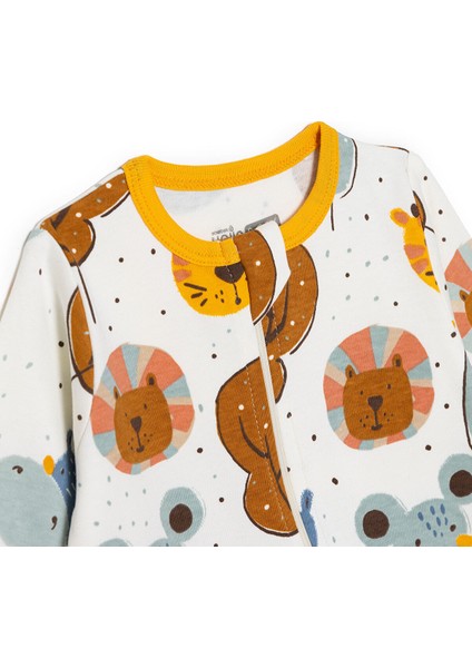 Erkek Bebek Patiksiz Tulum Interlok Bisiklet Yaka Uzun Kol modelleri