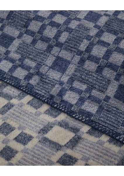 Echo Plaid Pamuklu Tek Kişilik Battaniye 150X200 cm Mavi modelleri