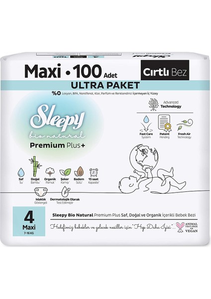 Bio Natural 4 Beden 100 Adet