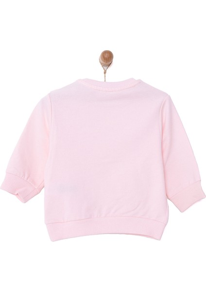 Basic Az Şardonlu Aslan Desenli Sweatshirt Kız Bebek fiyatları