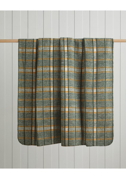 Plaid Tale Pamuk Akrilik Çift Kişilik Battaniye 200X220 cm Koyu Yeşil fiyatları