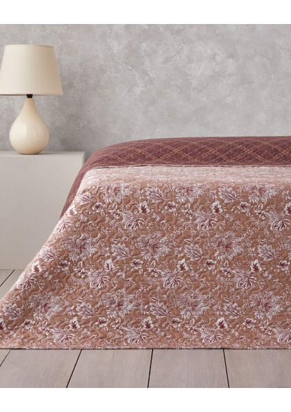 Jacobean Plaid Çift Kişilik Çok Amaçlı Örtü 200X220 cm Bordo modelleri