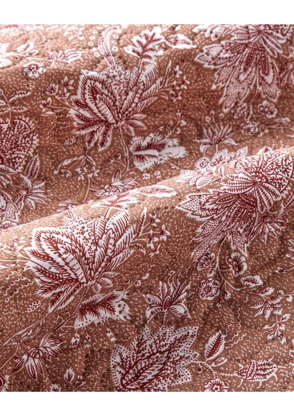 Jacobean Plaid Çift Kişilik Çok Amaçlı Örtü 200X220 cm Bordo indirimleri