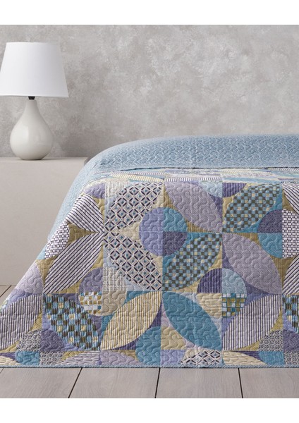 Patch Square Tek Kişilik Çok Amaçlı Örtü 160X220 cm Yeşil modelleri