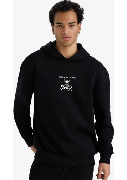 One Piece Boxy Fit Kapüşonlu Sırt Baskılı Sweatshirt E9321AX25AU modelleri