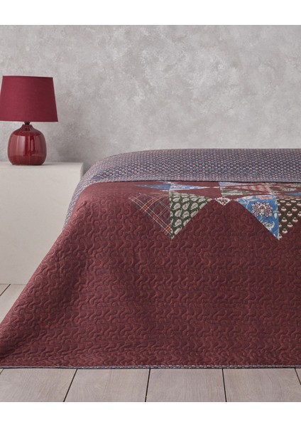 Diamond Clam Tek Kişilik Çok Amaçlı Örtü 160X220 cm Bordo modelleri
