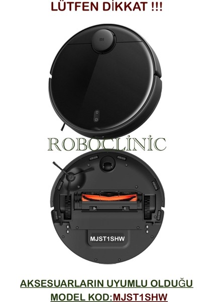 Xiaomi Mi Robot Vacuum Mop 2 Pro Siyah Robot Süpürge Uyumlu Yedek Fırça, Hepa Filtre, Mop - 7 Parça modelleri