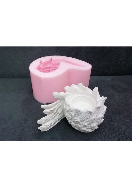 13cm Kanat Tealight Mumluk Silikon Kalıp K-493, Polyester Taş Tozu Alçı Kalıbı fiyatları